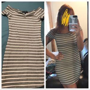 Striped sundress body con